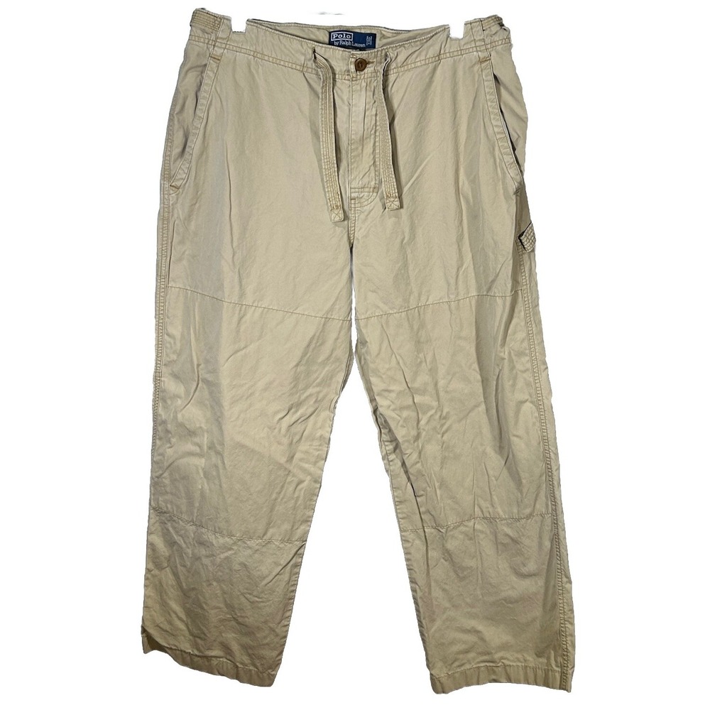 Polo Ralph Lauren 41381 Mens Khaki Cargo Pants Size Medium Waist 24"